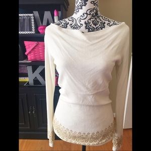 VINTAGE THE WHITE HOUSE BEADED EMBELLISHED TOP M